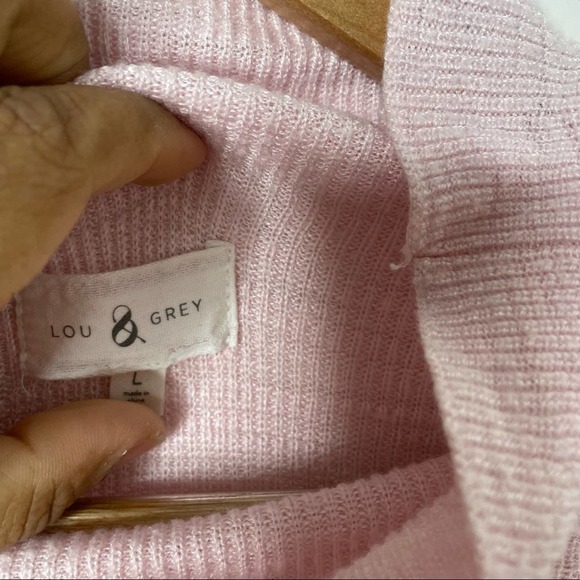 Lou & Grey Mock Neck Soft Short Sleeve Sweater size XS - Picture 4 of 6